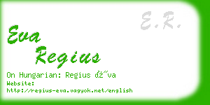 eva regius business card